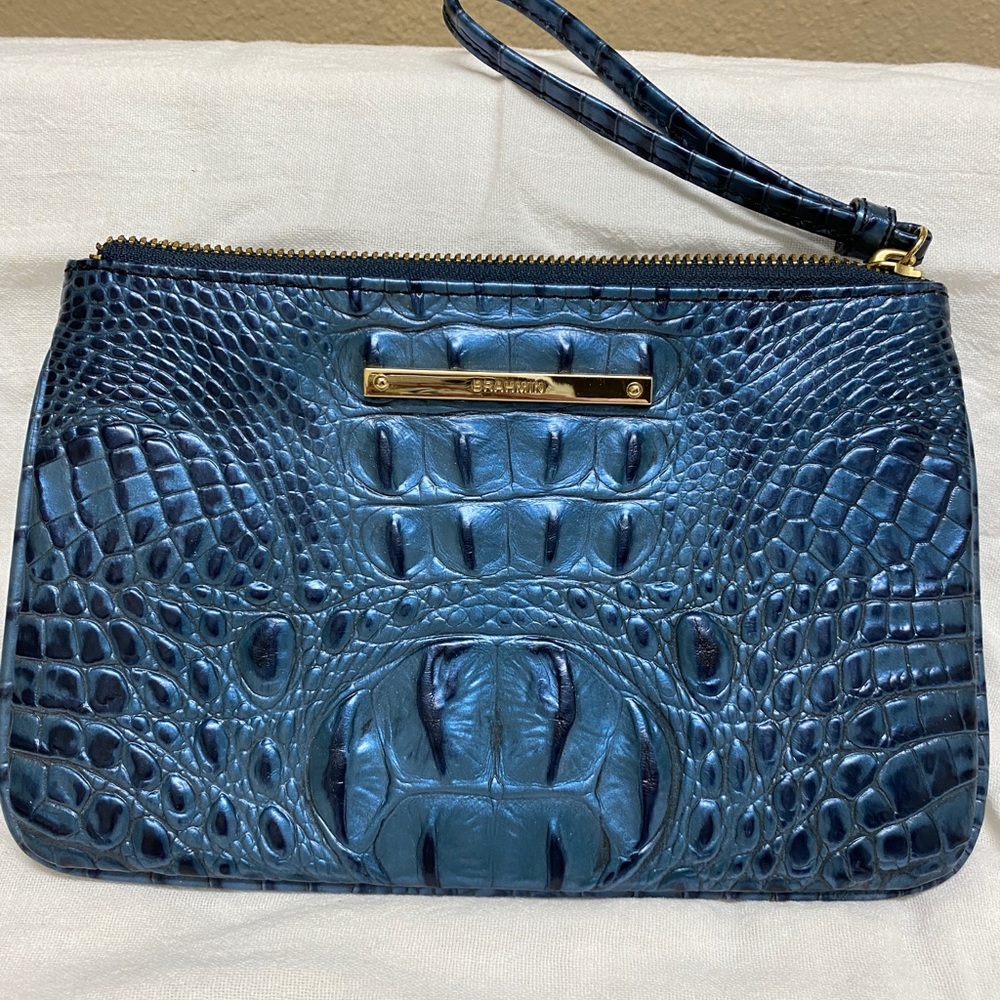 Blue Brahmin Sally wristlet